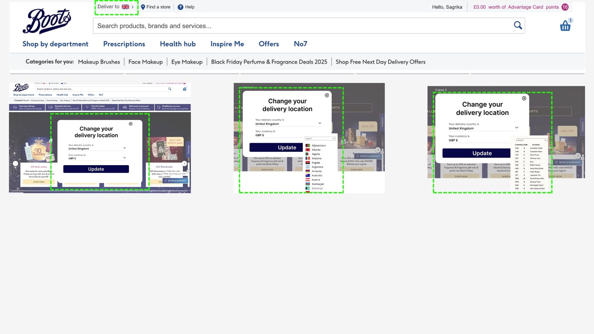 After — redesigned Deliver to overlay
