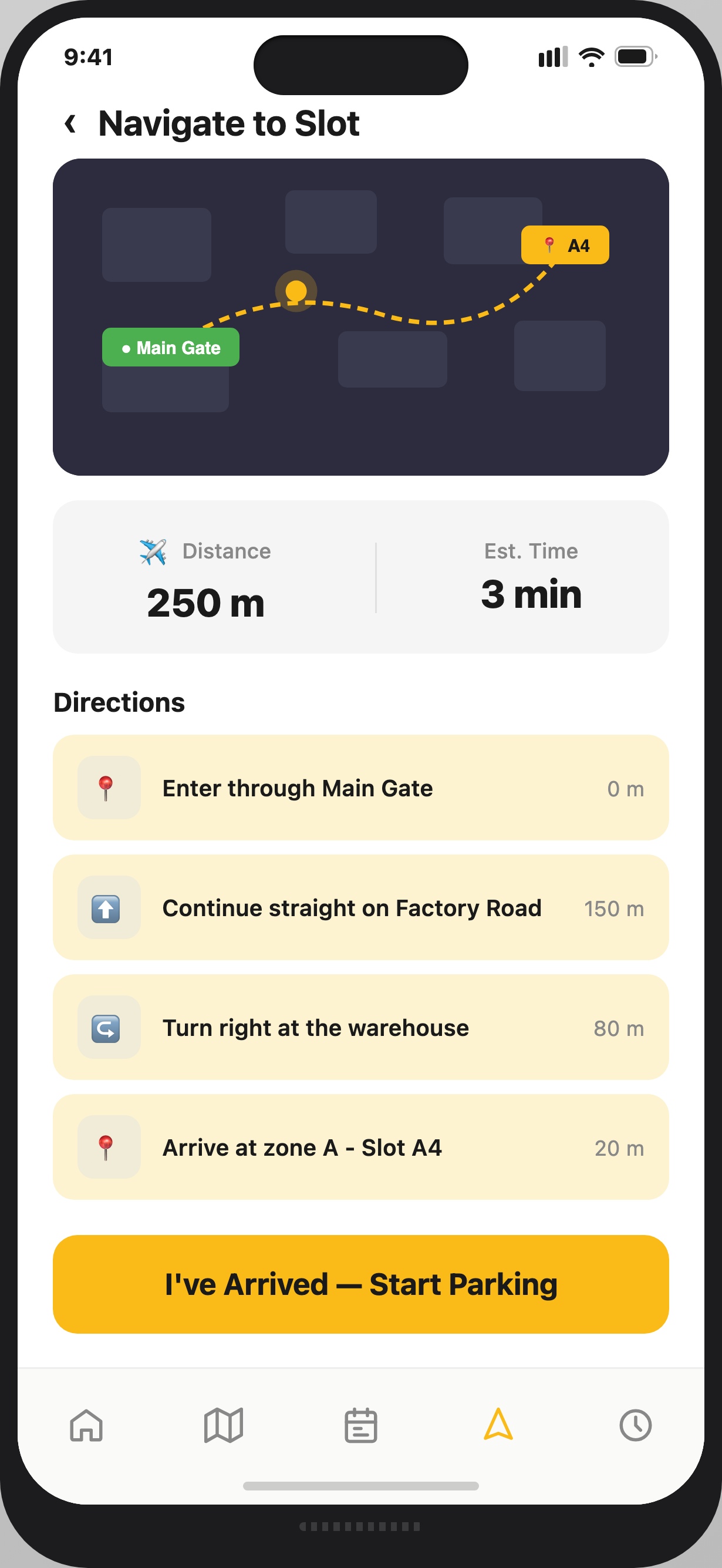 ParkHere Navigate Screen